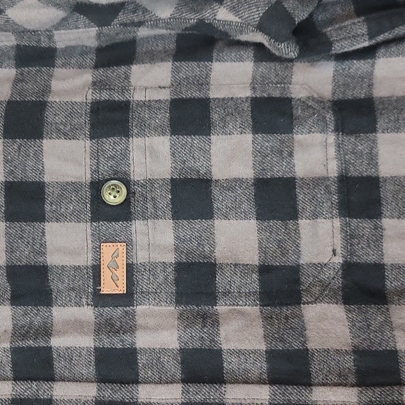 PACIFIC OUTFITTERS Black Gray Buffalo Check Plaid Cotton Flannel Button Down - Picture 4 of 11